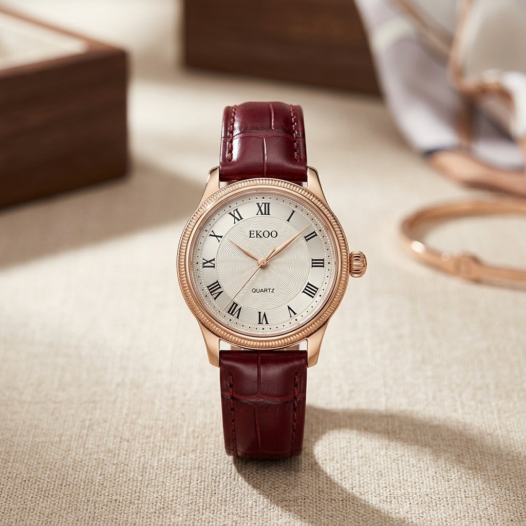 EKOO Aurelia 18K Rose Gold Petite Guilloché (Women's 31mm)